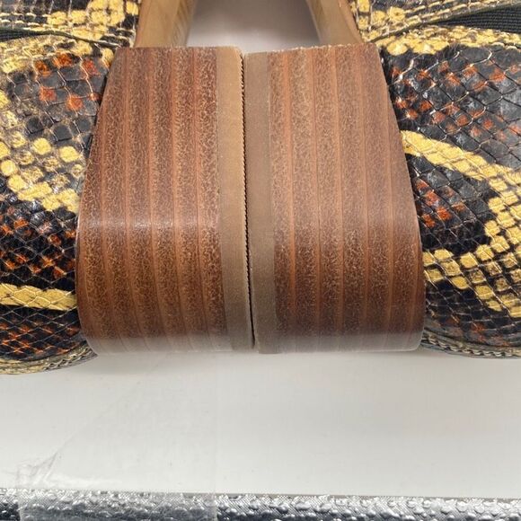 Madewell Cara Tan Brown Yellow Snakeskin Embossed Leather Chelsea Boots 6.5 - Picture 10 of 13